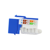 Conector Modular Jack CAT6 Rj45 Serie Pro Terminado Sin Pinzas Posicion Vertical Cat6 Color Azul Compatible Con Placas Enson Epro-fp - SILYMX