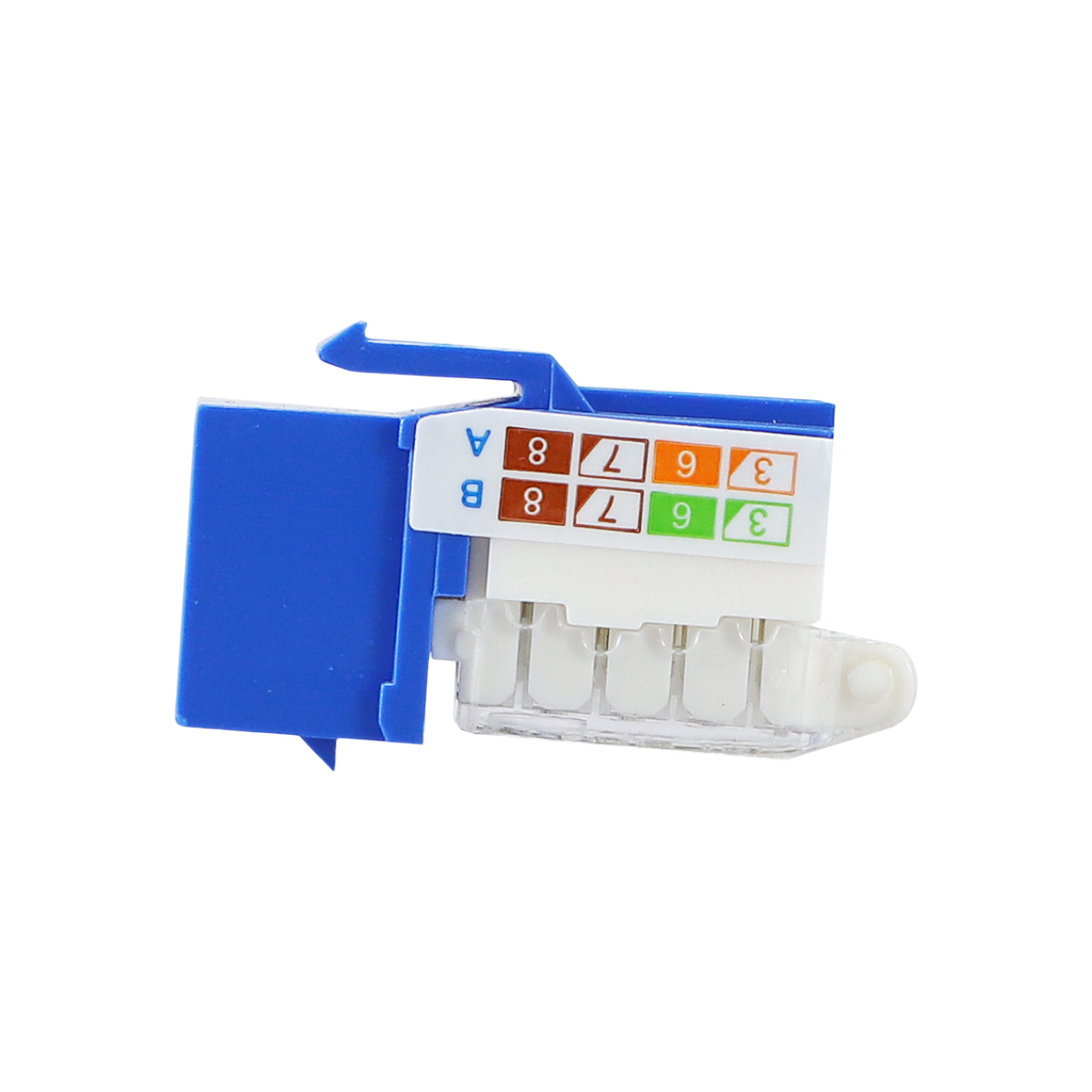 Conector Modular Jack CAT6 Rj45 Serie Pro Terminado Sin Pinzas Posicion Vertical Cat6 Color Azul Compatible Con Placas Enson Epro-fp - SILYMX