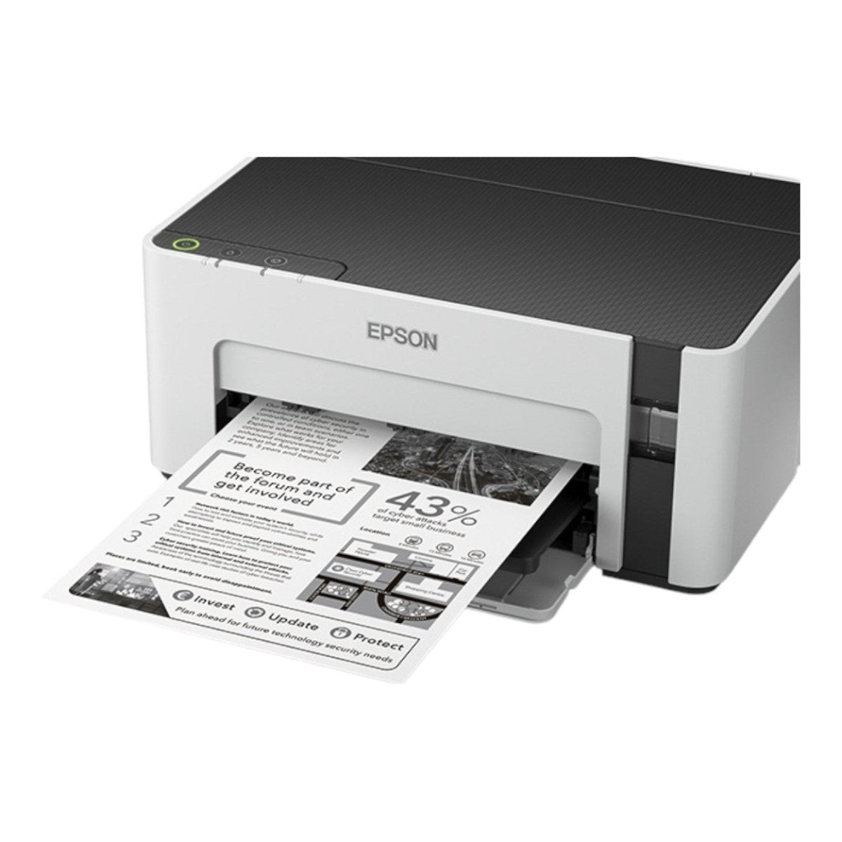 Impresora EPSON EcoTank M1120 Blanco y Negro Inalámbrico 1440 x 720 DPI Inyección de tinta 32 ppm C11CG96301 - SILYMX