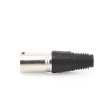Conector XLR 3 Pines Macho Ideal para Conexiones de Micrófonos, Mezcladoras, Equipo de Audio Profesional EP-XLRM - SILYMX
