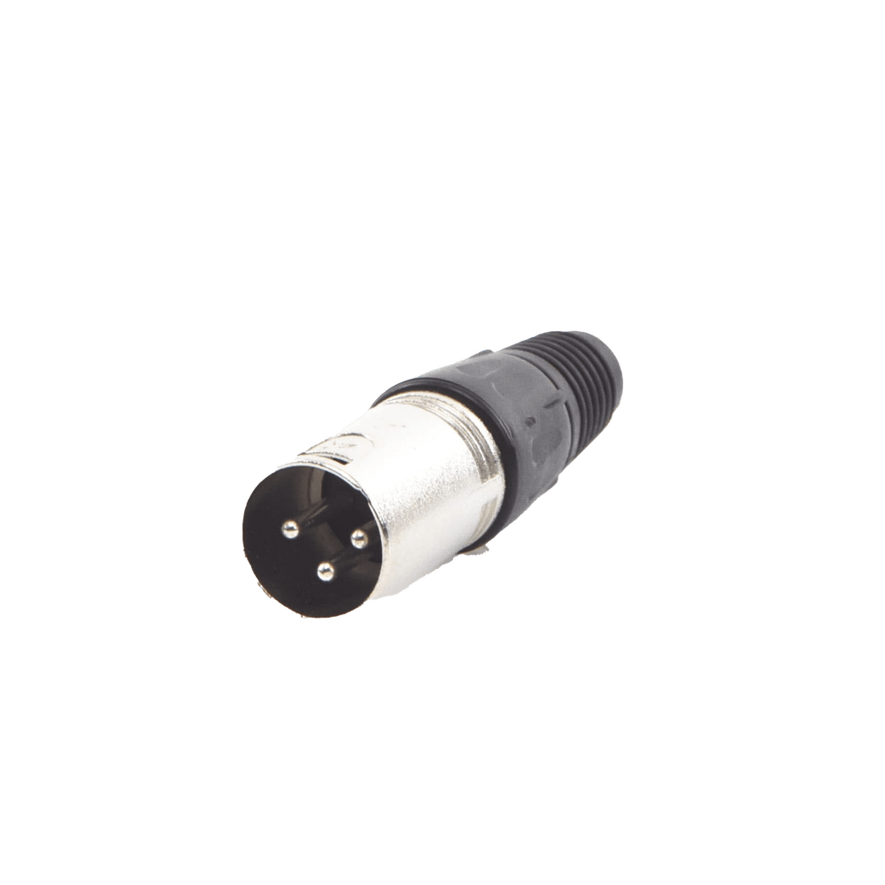 Conector XLR 3 Pines Macho Ideal para Conexiones de Micrófonos, Mezcladoras, Equipo de Audio Profesional EP-XLRM - SILYMX