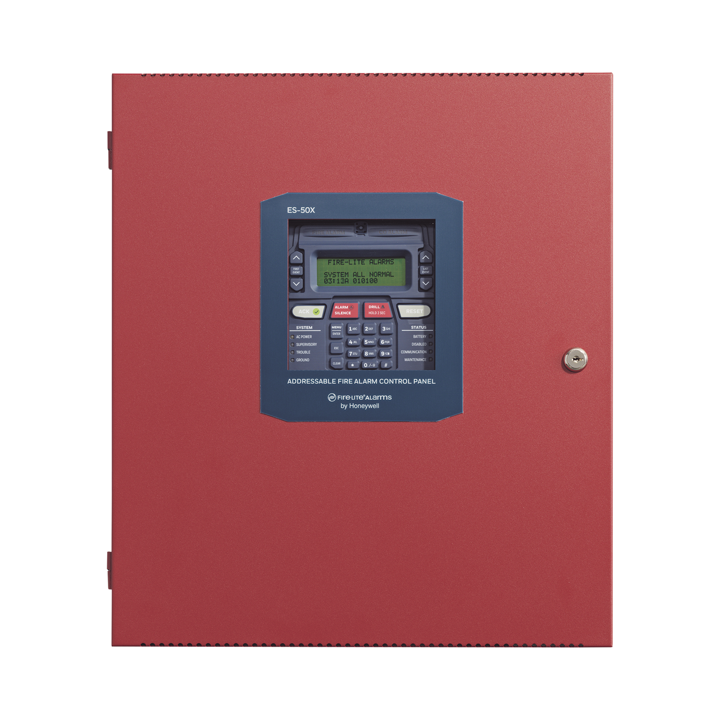 Panel de detección de incendio direccionable inteligente con comunicador dual POTS/IP preinstalado, 50 dispositivos en un lazo SLC, 2 NAC Clase A/B, programación por USB