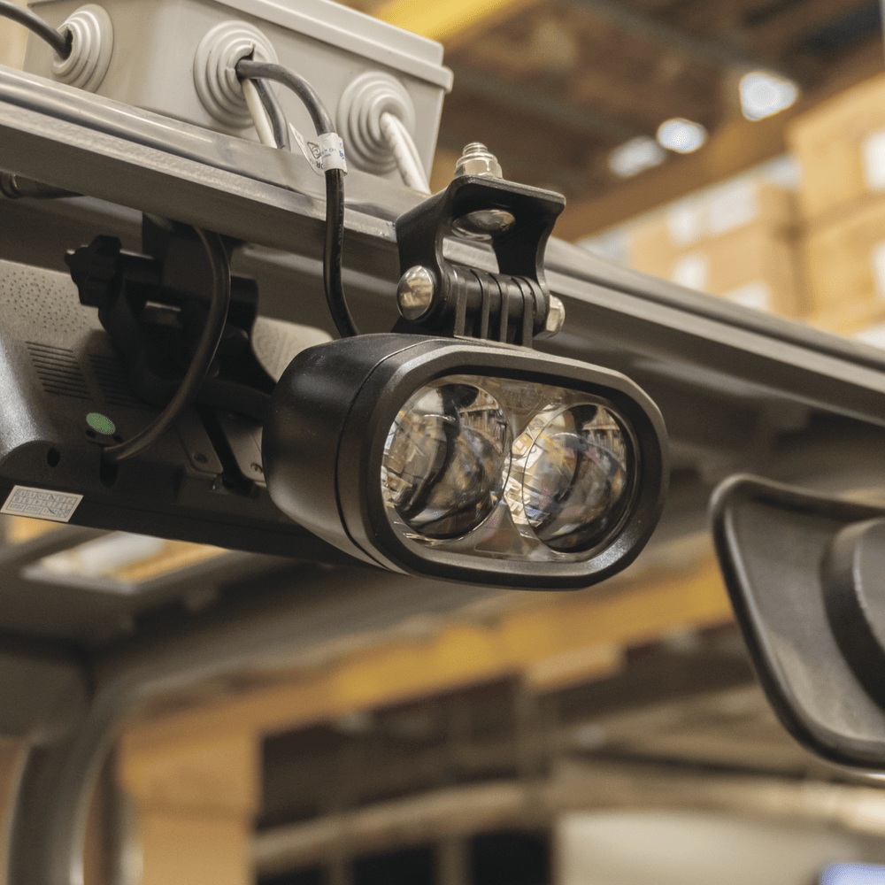 Luz LED de advertencia peatonal de punto azul para montacargas y vehiculos - SILYMX