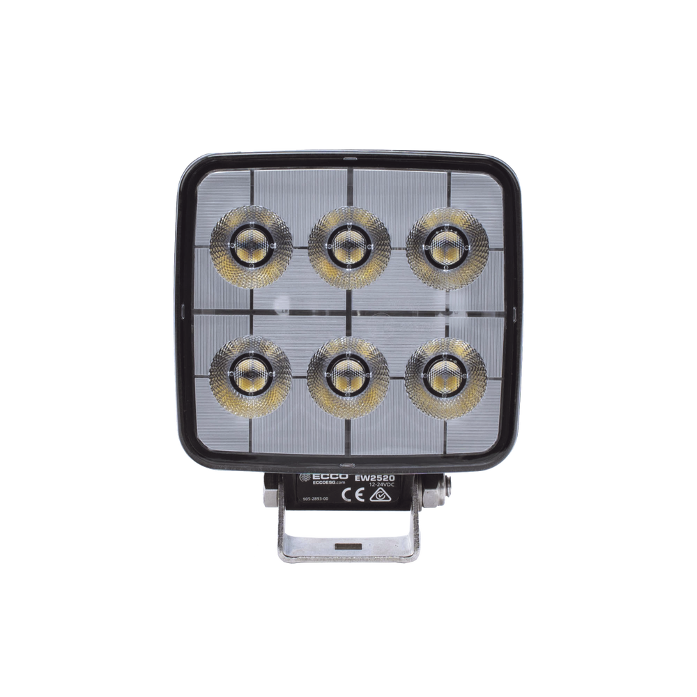 Luz de trabajo de 6 LED 12-24 Vcc 2800 lumenes