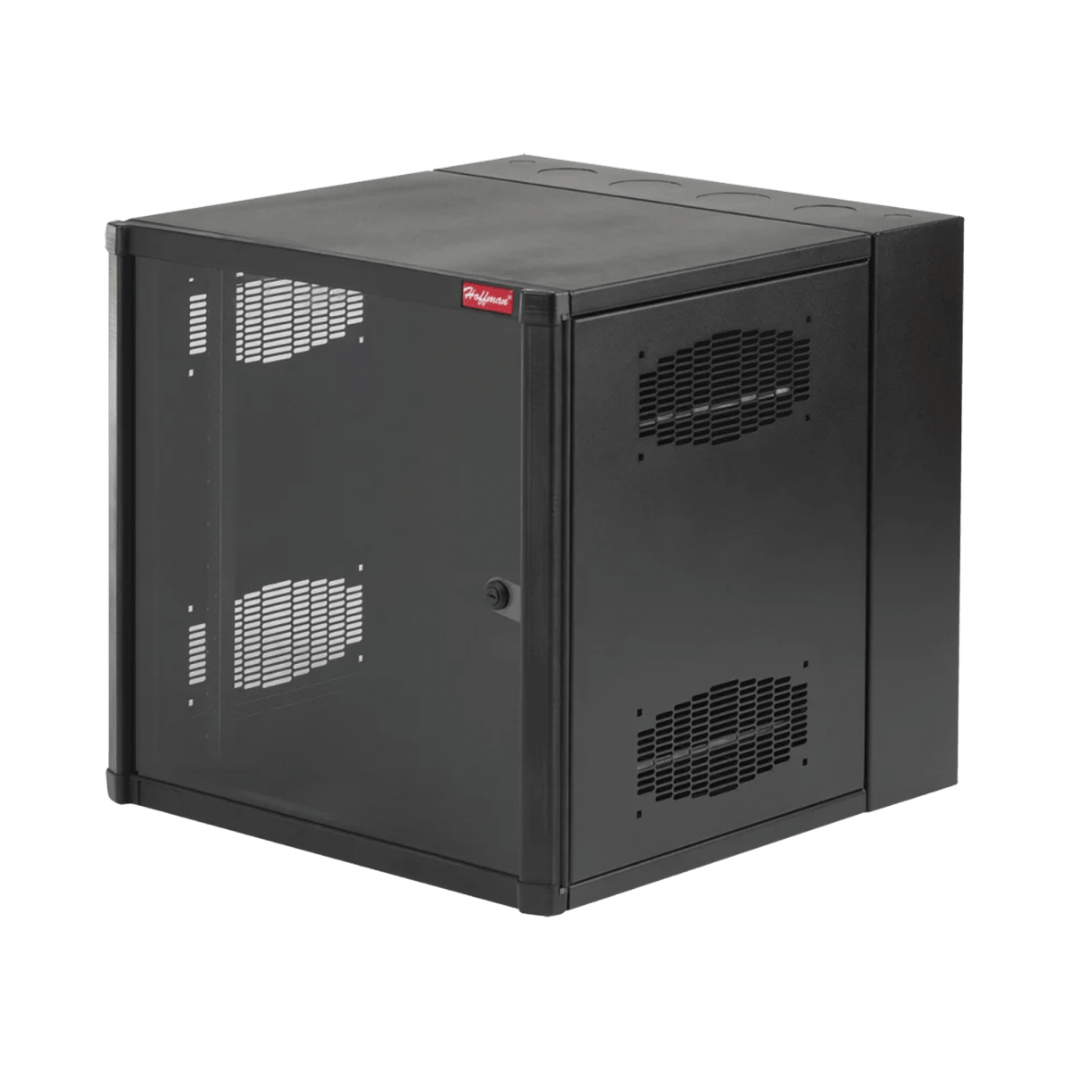 Racks CerradosHOFFMANEWMW362425Gabinete AccessPlus de 19 UR Montaje en Pared de 19in, Rieles Numerados y Roscados 10 - 32, Puerta con Ventana de Seguridad, 600 mm de Ancho, 637 mm de Profundidad, Color Negro - SILYMX