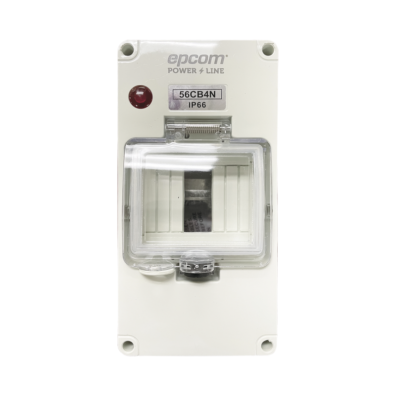 Gabinete Plástico para Exterior IP66 para Riel Din EPCOM POWERLINE F56CB4N - SILYMX