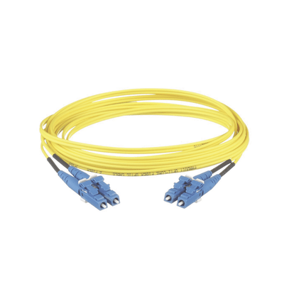 PANDUITF92ELLNLNSNM003Jumper de Fibra Optica Monomodo 9/125 OS2, LC - LC Duplex, LSZH, Color Amarillo, 3 Metros (9.84 Pies) - SILYMX