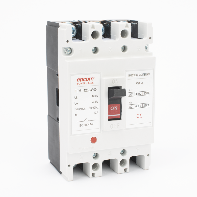 Protección Térmica 3P, 125A,  Corriente Alterna  690 V CA Trifásica EPCOM POWERLINE FEM11253P125A - SILYMX