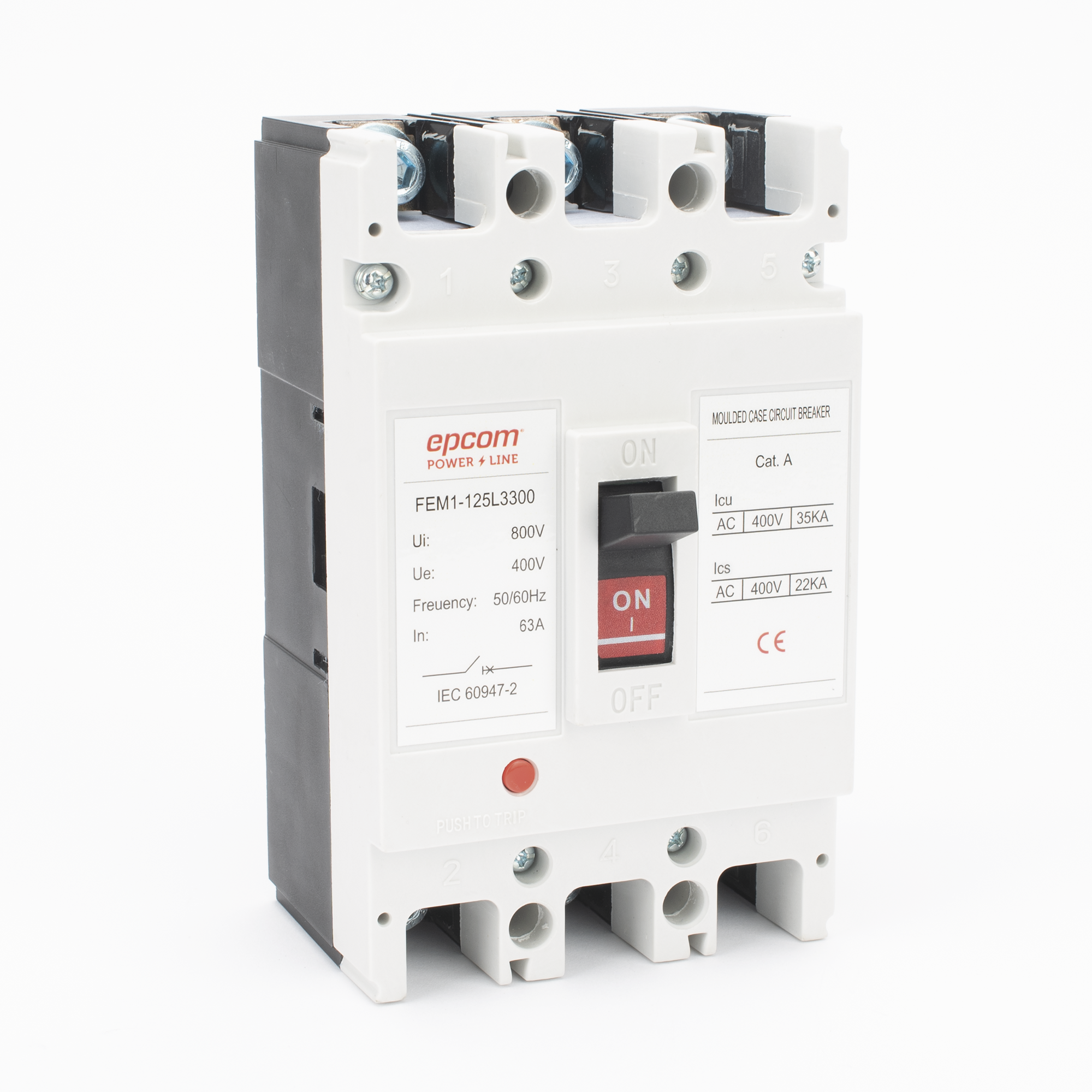 Protección Térmica/ Interruptor 3P, 20A,  Corriente Alterna  690 V CA Trifásica.