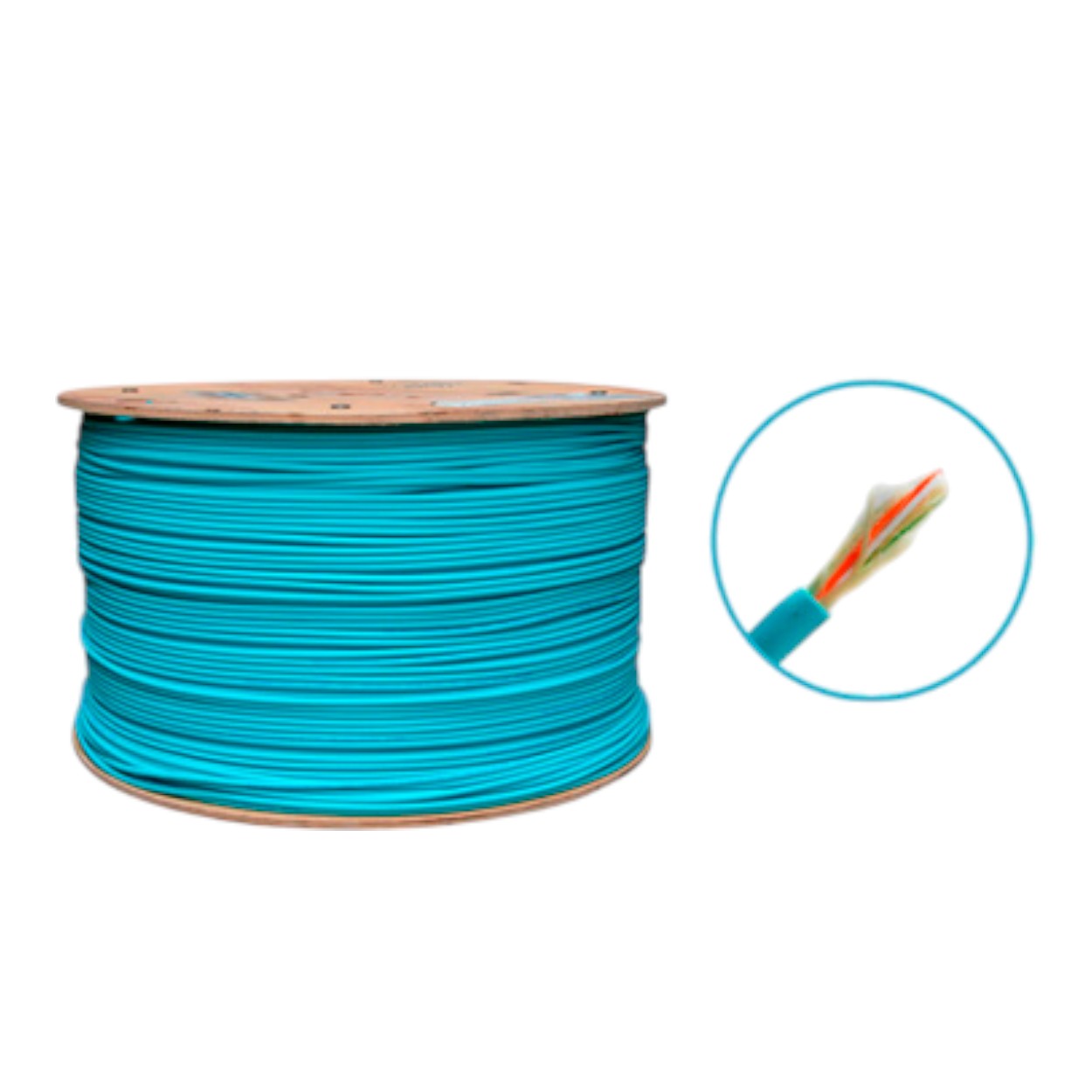 Belden Cable Fibra óptica OM3 de 6 Hilos Aqua - Precio por Pie (Se Vende en Tramos de 328 Pies) FI3D006P9 - SILYMX