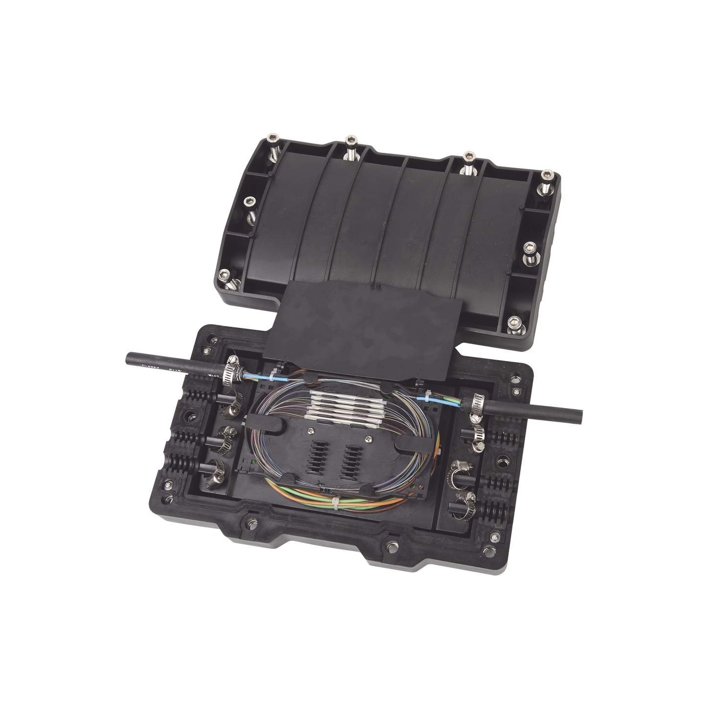Caja de Empalme Fibra Óptica Horizontal IP68 48 Empalmes Exterior – Fiberhome FITOSC320-H8 - SILYMX
