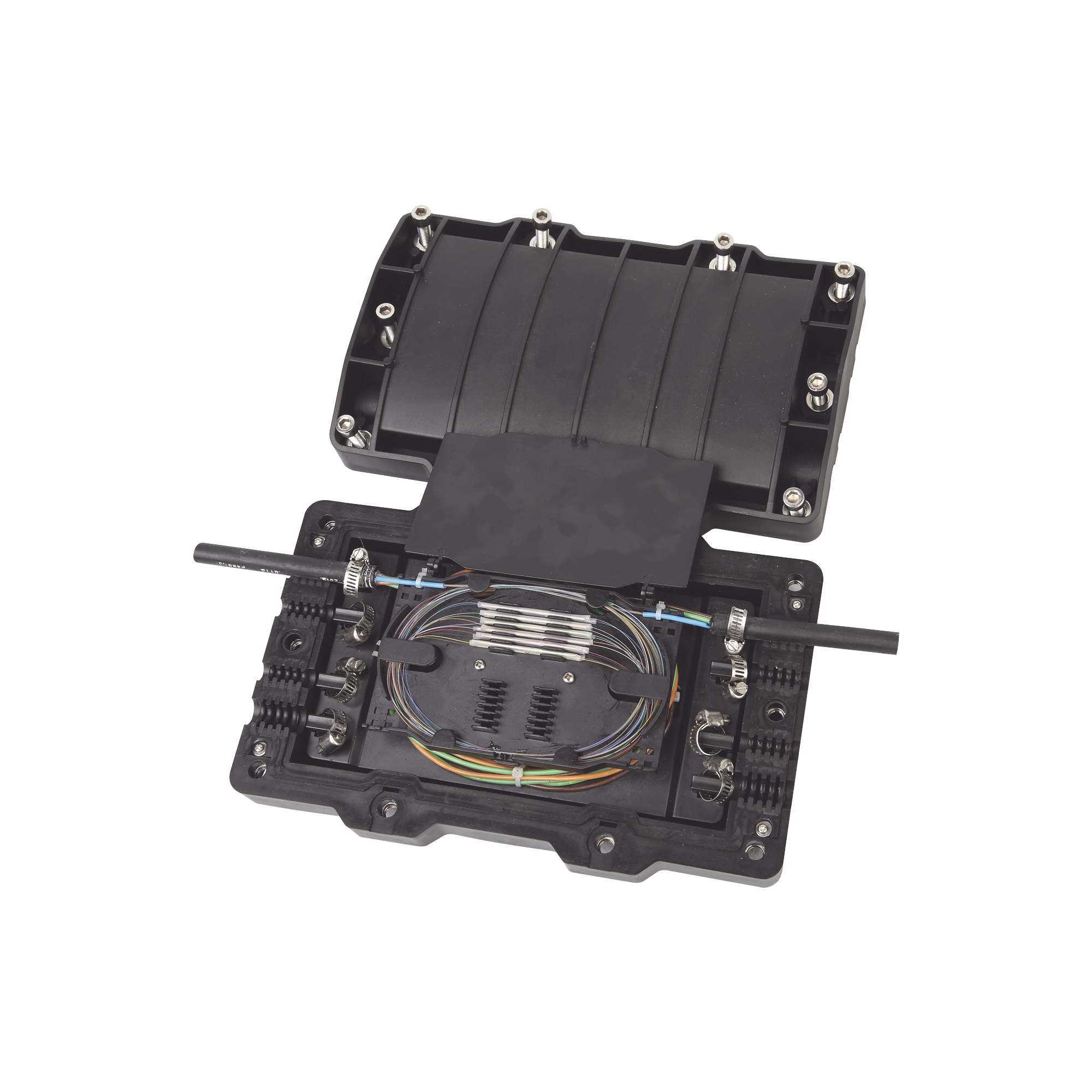 Caja de Empalme Fibra Óptica Horizontal IP68 48 Empalmes Exterior – Fiberhome FITOSC320-H8 - SILYMX