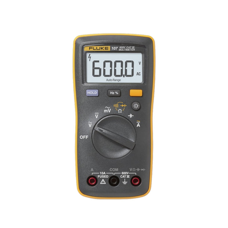 Multímetro Digital de Tamaño Compacto Para Medición de Corriente y Tensión Voltaje Máximo de 600 V FLUKE-107ESP - SILYMX