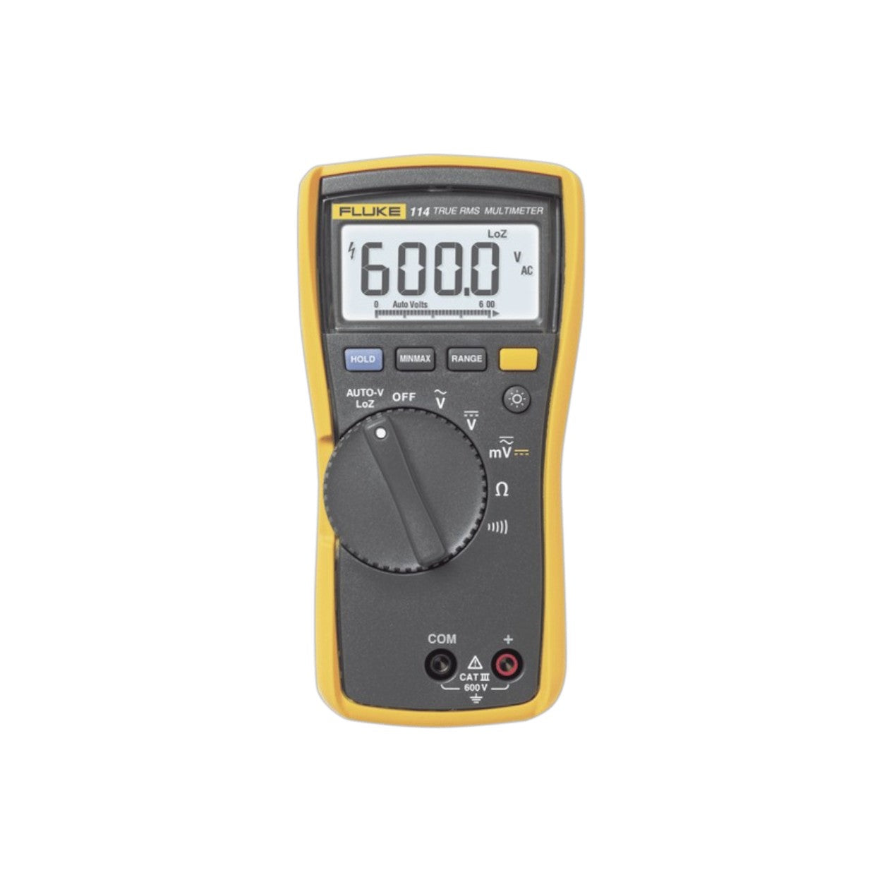 Multímetro Digital Básico para Electricista Uso con Voltaje Máximo de 600 V y Pantalla LED Retroiluminada FLUKE-114 - SILYMX