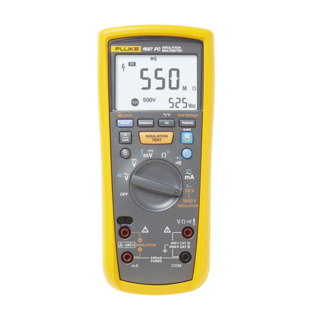 Multímetro De Aislamiento Prueba De 50v-1000v Compatible con FLUKE CONNECT FLUKE-1587FC/MXBR - SILYMX