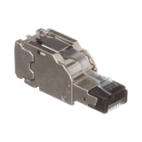 Plug RJ45 Blindado Instalación Recta Terminación en Campo Certificable Compatible con Cat5e Cat6 y Cat6A Color Plata FPS6X88MTG - SILYMX