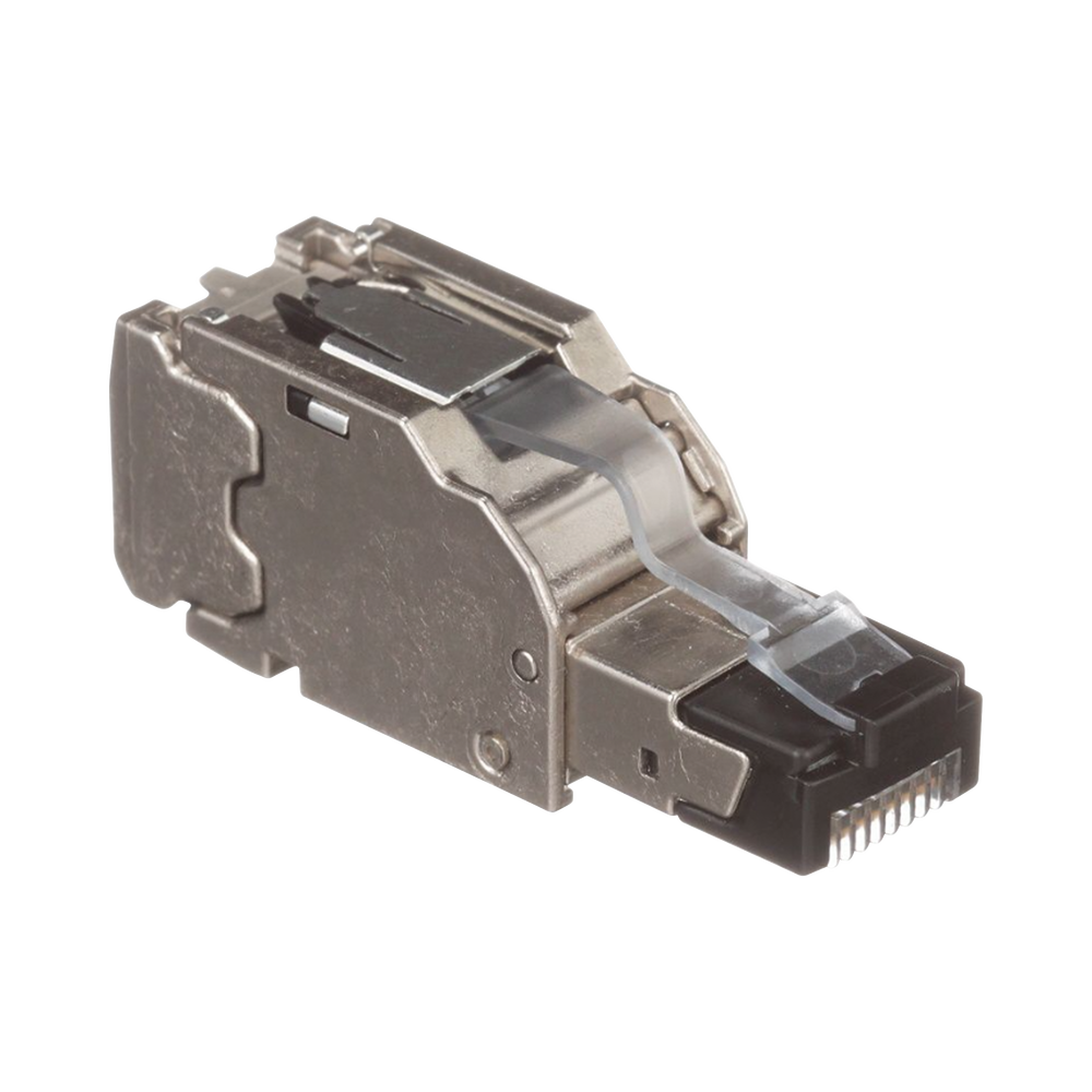 Plug RJ45 Blindado Instalación Recta Terminación en Campo Certificable Compatible con Cat5e Cat6 y Cat6A Color Plata FPS6X88MTG - SILYMX