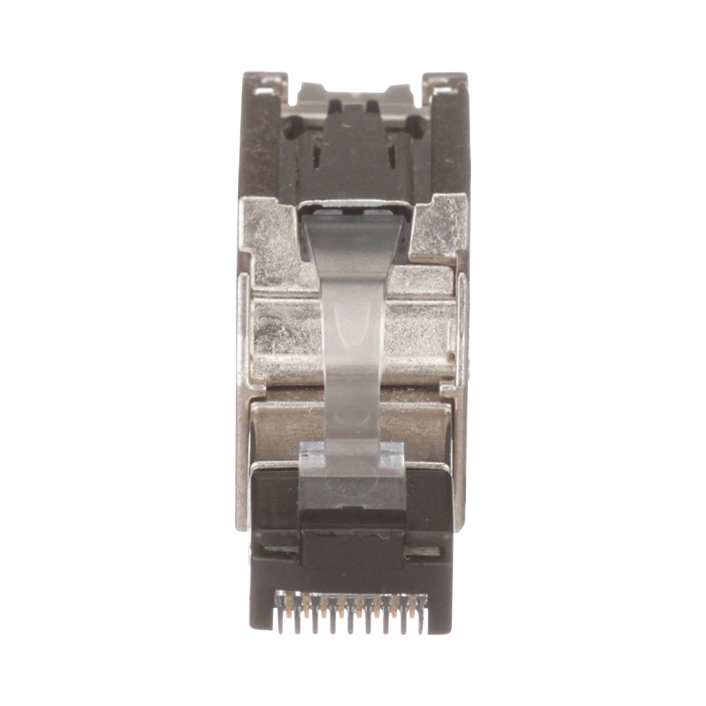 Plug RJ45 Blindado Instalación Recta Terminación en Campo Certificable Compatible con Cat5e Cat6 y Cat6A Color Plata FPS6X88MTG - SILYMX