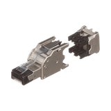 Plug RJ45 Blindado Instalación Recta Terminación en Campo Certificable Compatible con Cat5e Cat6 y Cat6A Color Plata FPS6X88MTG - SILYMX