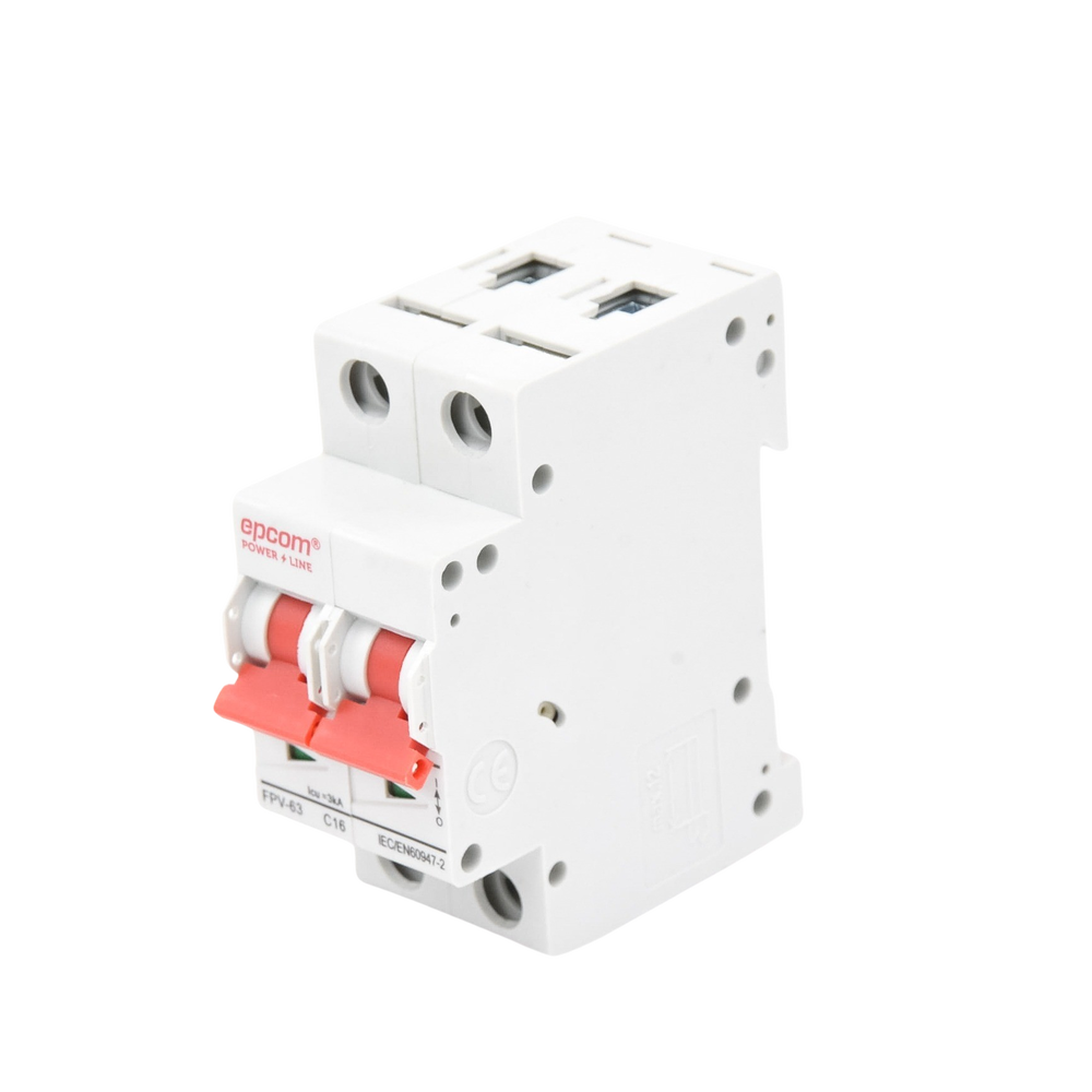 Protección Térmica 2P 16A Corriente Directa 800 Vcc para Aplicación Fotovoltaica Montaje Riel DIN FPV63 - SILYMX