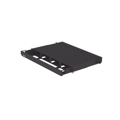 PANDUITFRE1UBLPanel de Distribución de Fibra Óptica, Acepta 4 Placas FAP o FMP, Bandeja Deslizable, Hasta 96 Fibras, Color Negro, 1UR - SILYMX