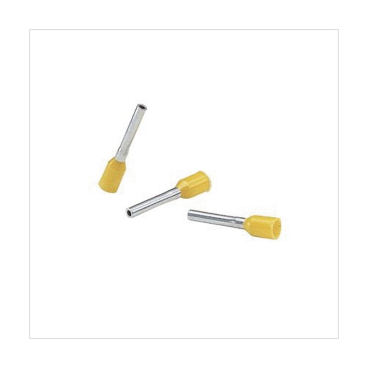 Ferrúl de cobre DIN Amarillo para Cable 10 AWG con largo 12 mm Paquete de 100 Piezas FSD82-12-C - SILYMX