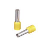 Ferrúl de cobre DIN Amarillo para Cable 10 AWG con largo 12 mm Paquete de 100 Piezas FSD82-12-C - SILYMX