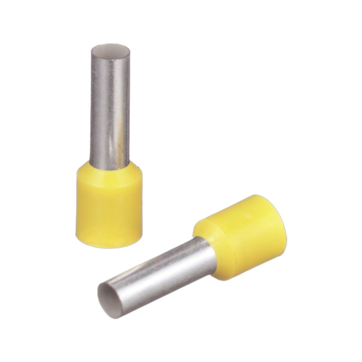 Ferrúl de cobre DIN Amarillo para Cable 10 AWG con largo 12 mm Paquete de 100 Piezas FSD82-12-C - SILYMX