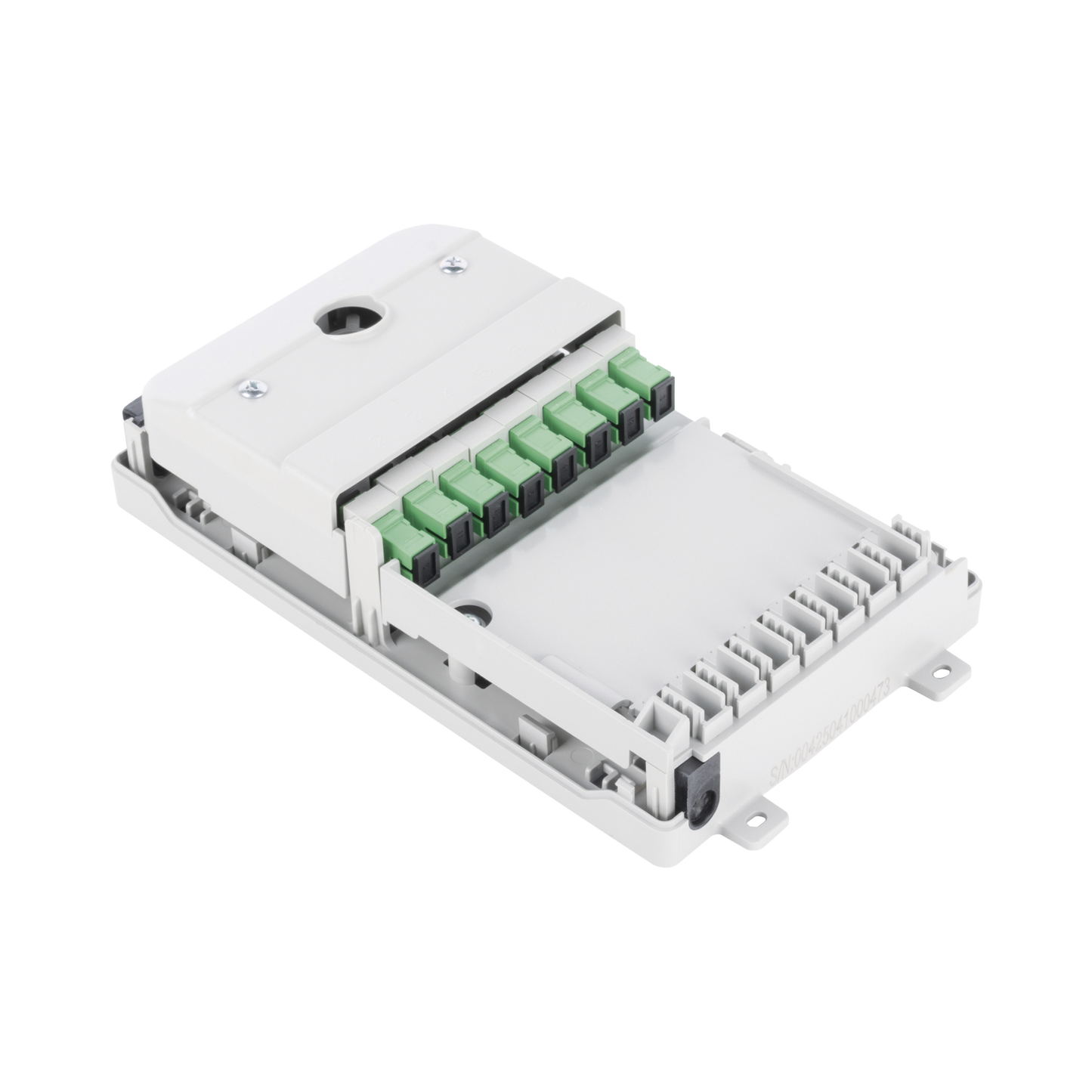 Caja Terminal de Fibra Óptica FiberHome FTB-522-SCA | 8 Puertos SC/APC, 24 Empalmes, Pared, Interior - SILYMX