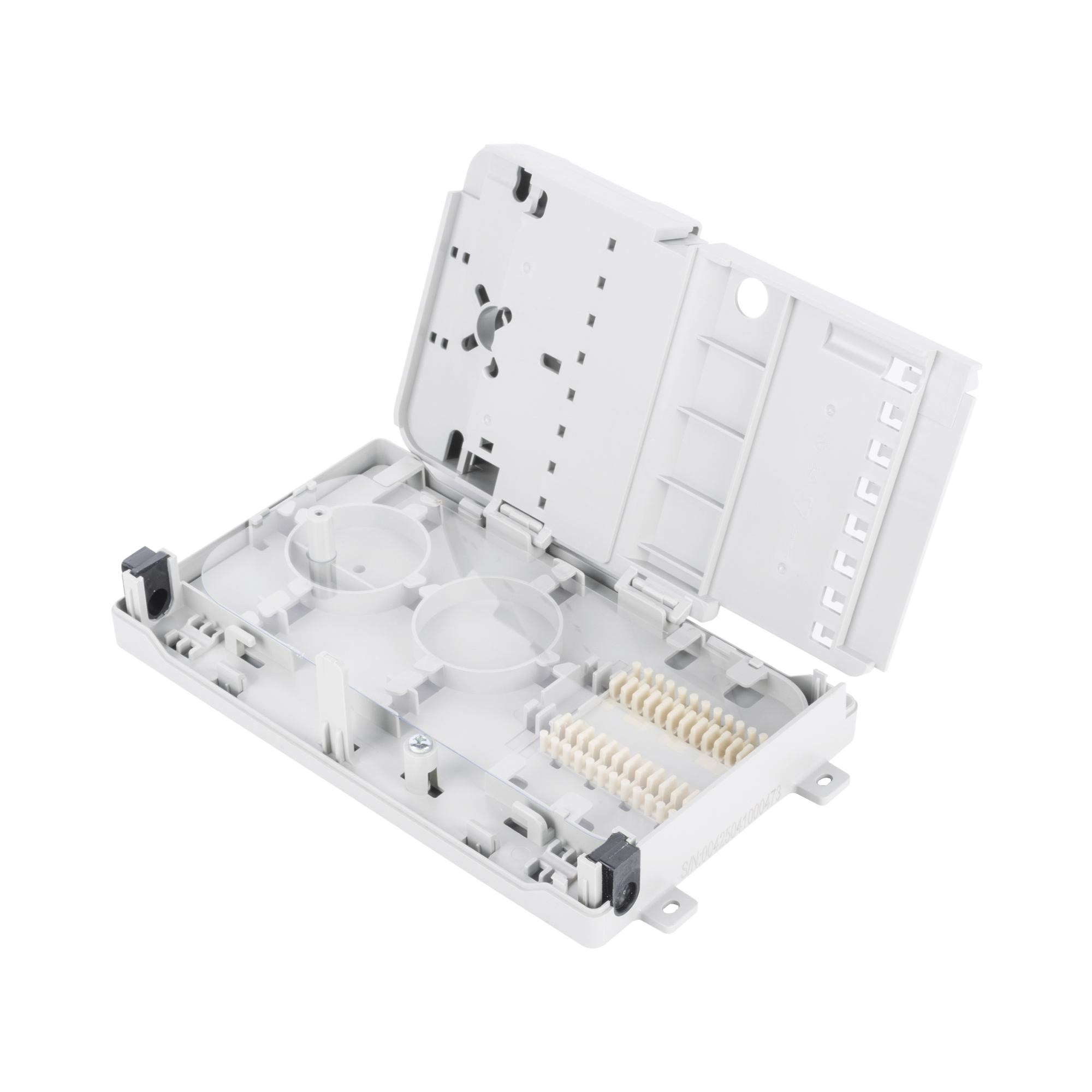 Caja Terminal de Fibra Óptica FiberHome FTB-522-SCA | 8 Puertos SC/APC, 24 Empalmes, Pared, Interior - SILYMX