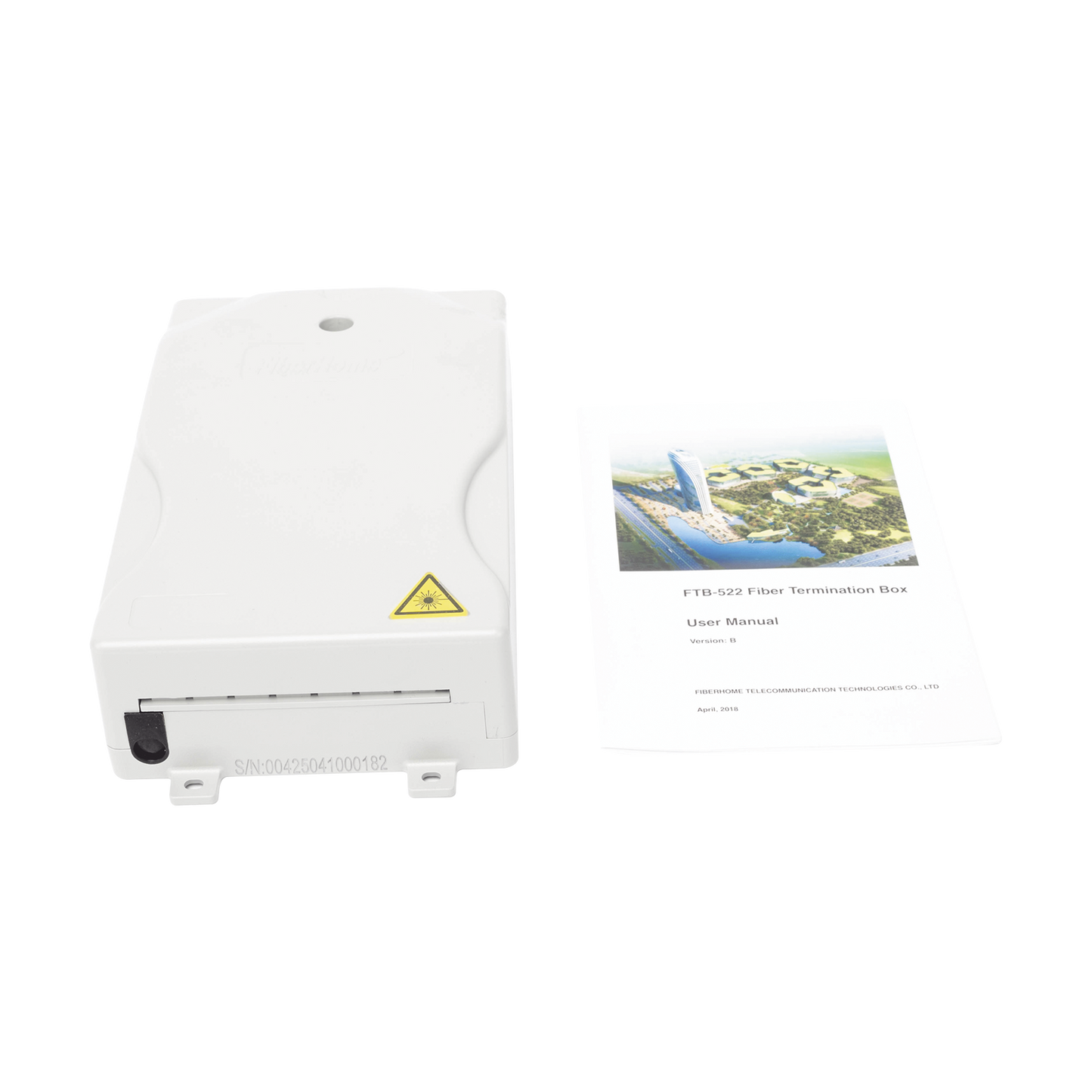 Caja Terminal de Fibra Óptica FiberHome FTB-522-SCA | 8 Puertos SC/APC, 24 Empalmes, Pared, Interior - SILYMX