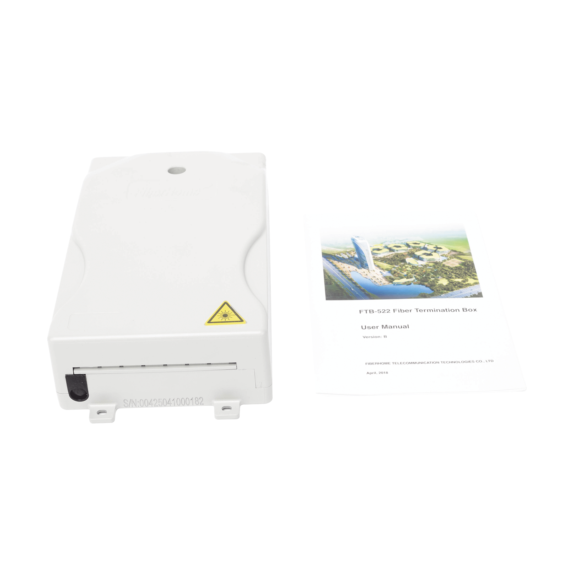 Caja Terminal de Fibra Óptica FiberHome FTB-522-SCA | 8 Puertos SC/APC, 24 Empalmes, Pared, Interior - SILYMX