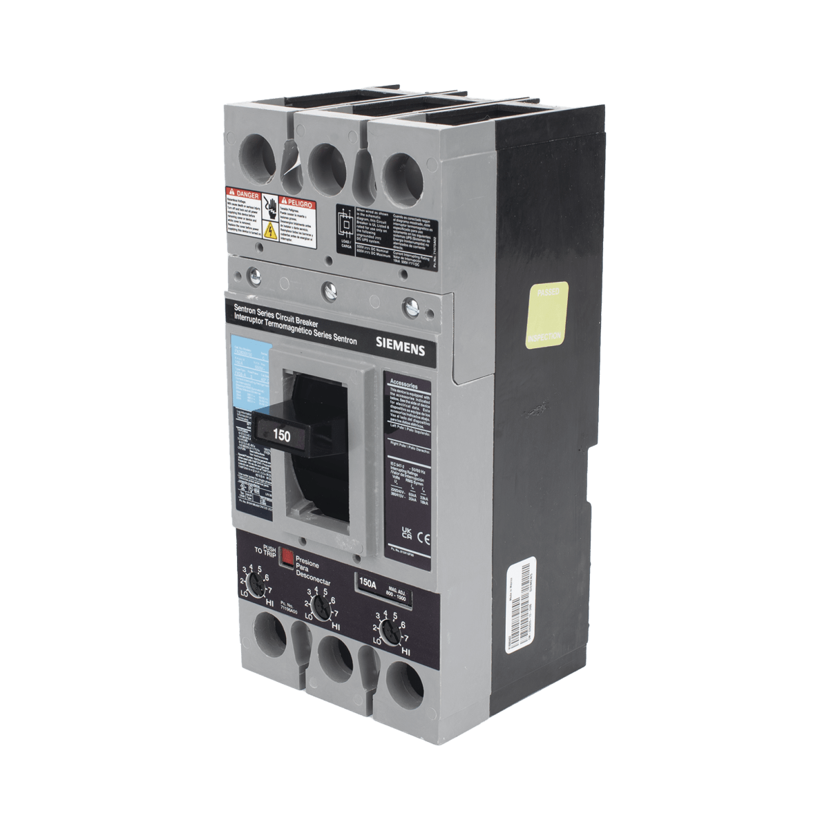 Centros de Carga e InterruptoresSIEMENSFXD63B150LInterruptor Termomagnético ITM 600V 3X150A Con zapatas principales. - SILYMX