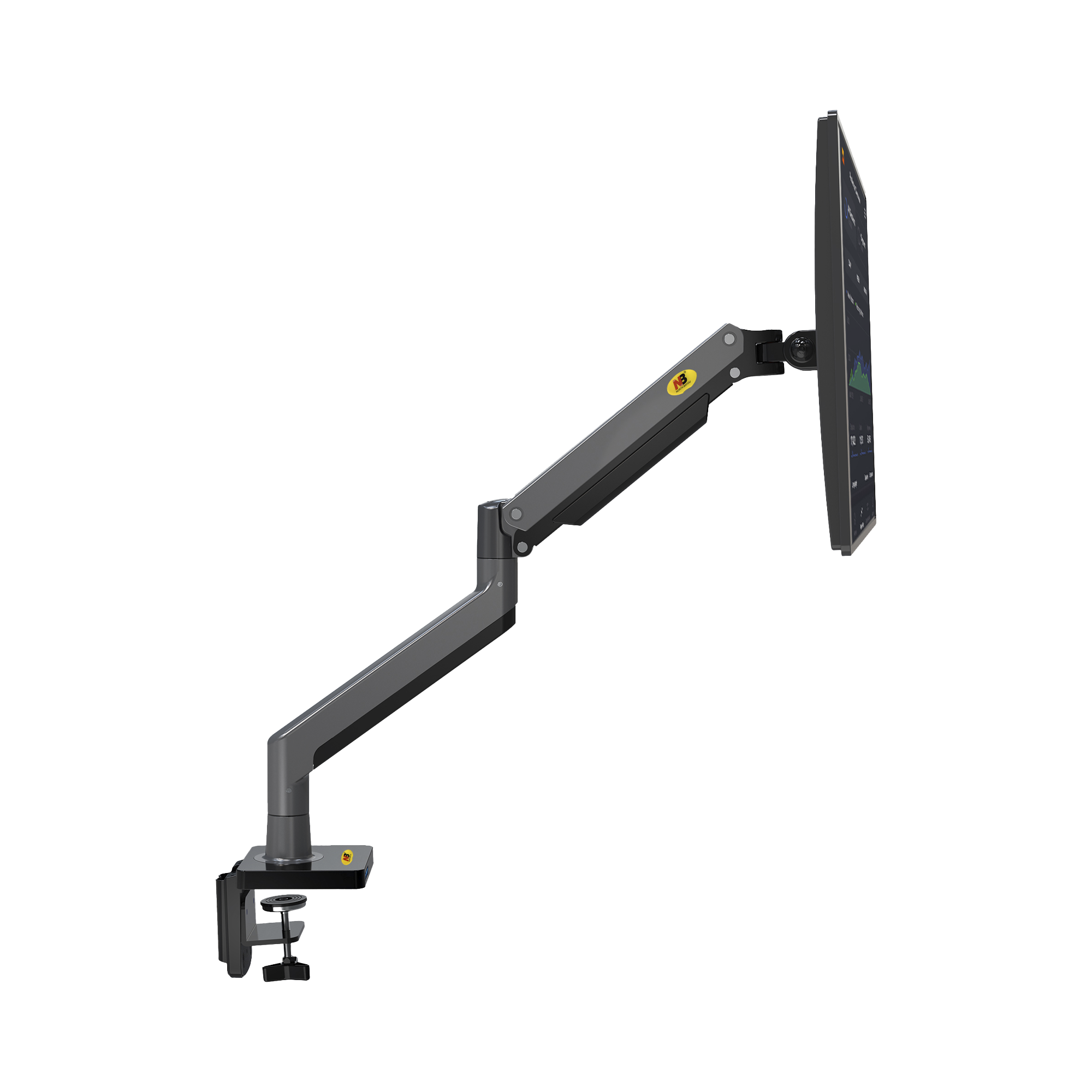 Soporte de Escritorio Articulado / Monitores 22-40" / Carga 15 kg (33 lbs) / VESA 75x75 y 100x100 / Giro 360° / Altura 320 mm (1.05 ft)