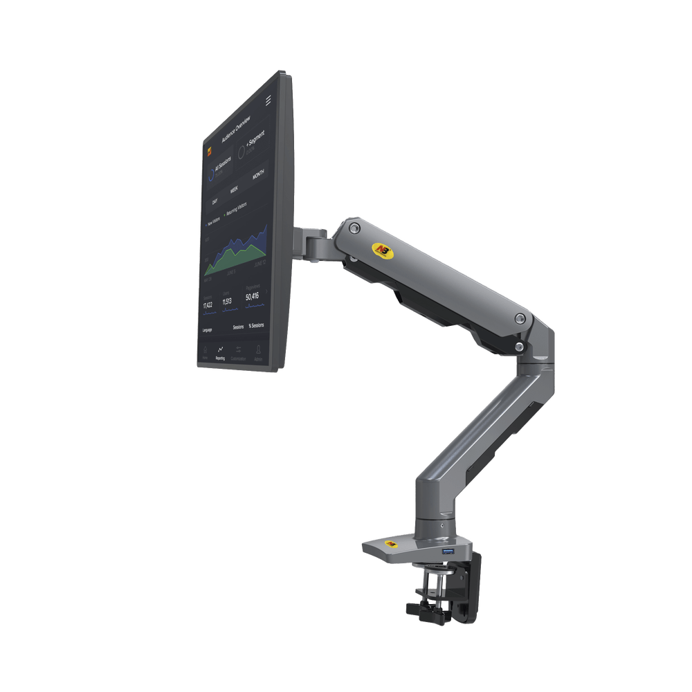 Montaje de Escritorio Articulado para Monitores de 27-45" Soporta hasta 15 kg Vesa 75 x 75 100 x 100 Acero Giro: 360° - SILYMX