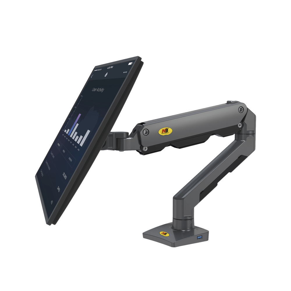 Montaje de Escritorio Articulado para Monitores de 27-45" Soporta hasta 15 kg Vesa 75 x 75 100 x 100 Acero Giro: 360° - SILYMX