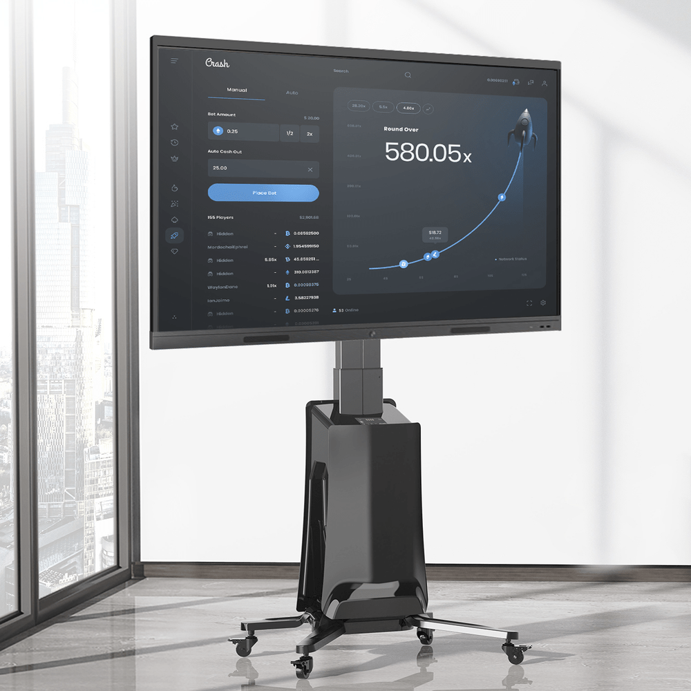 MONTAJE DE PISO MOVIL PARA PANTALLAS 55-80IN AJUSTABLE MOTORIZADO  G85NB EPCOM - SILYMX