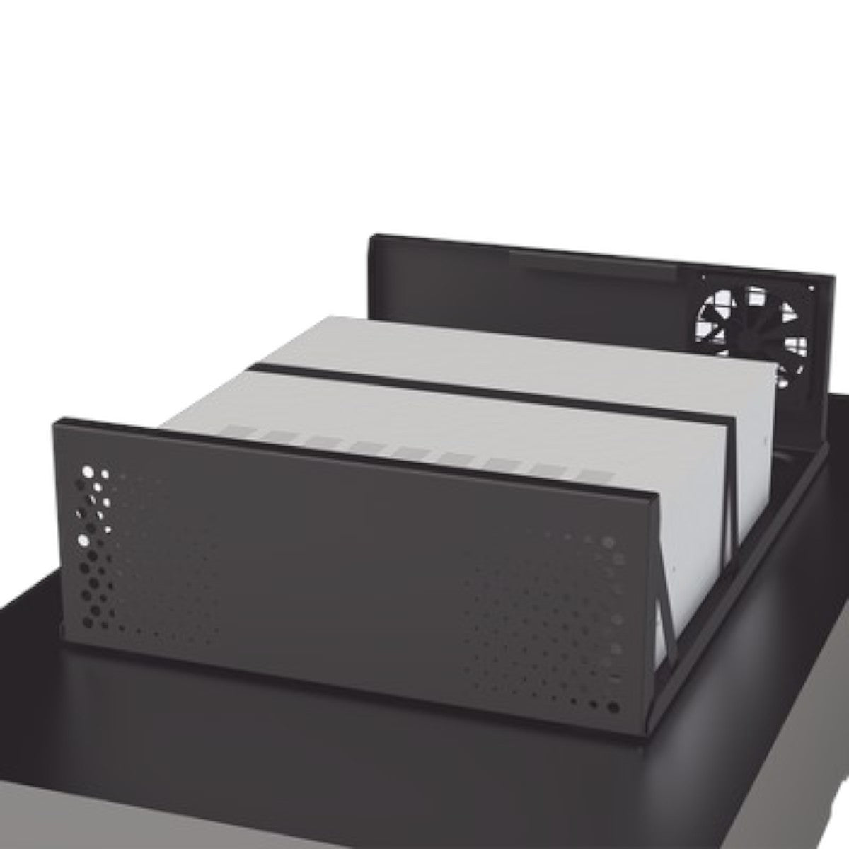 Gabinete Metálico para DVR/NVR con Chapa y llave GABVID4R3 - SILYMX