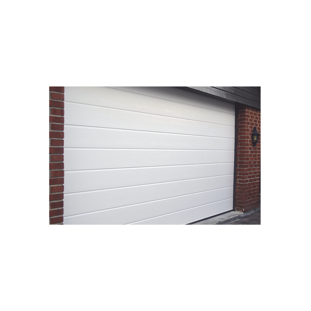 Puerta de Garage de alta calidad, Lisa color blanco 12X8 pies, AISLADA, Estilo Americana. - SILYMX