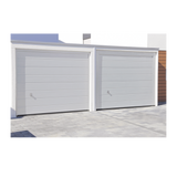 Puerta de Garage de alta calidad, Lisa color blanco 12X8 pies, AISLADA, Estilo Americana. - SILYMX
