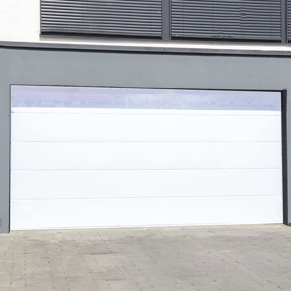 Puerta de Garage de Alta Calidad Linea Central Color Blanco 20X9 pies AISLADA Estilo Americana GARAGE-209 - SILYMX