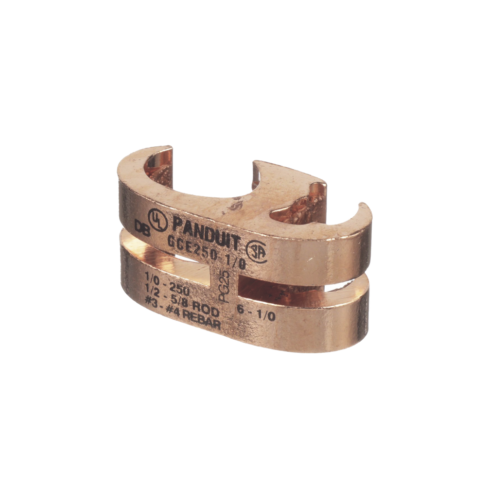 Conector de Conexión Tierra tipo E para Conductor de Cobre 6 AWG SOL  1/0 AWG STR 16–50 mm2 GCE1/0-1/0-L - SILYMX