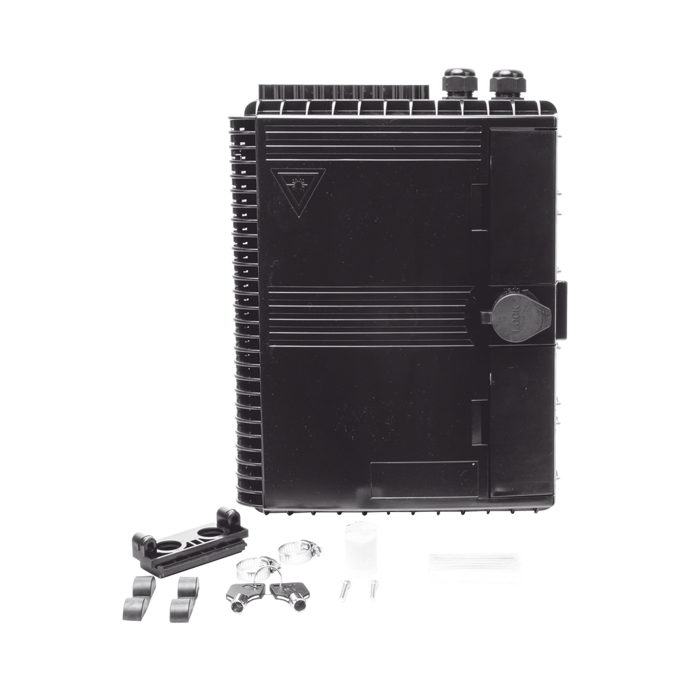 Cierre de Empalme para 24 fusiones de fibra óptica Interior/Exterior con 16 acopladores SC/APC  splitter 1x16 SC/APC Incluido IP65 - SILYMX