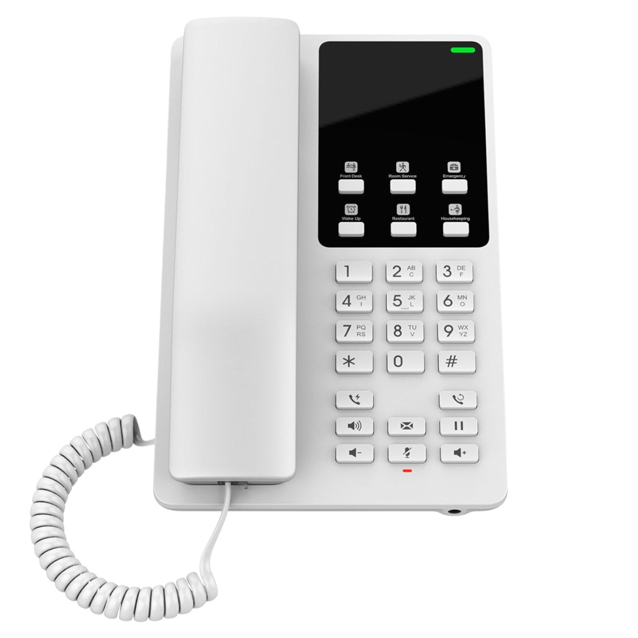 Teléfono Hotelero Ip Blanco 2 Cuentas Sip 2 Líneas Poe GHP620 - SILYMX
