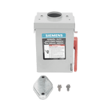 Centros de Carga e InterruptoresSIEMENSGNF221RAInterruptor de seguridad cerrado de doble ruptura. Interruptor de serie A 2 polos 2 hilos sin fusible uso general. Nema 3R - SILYMX