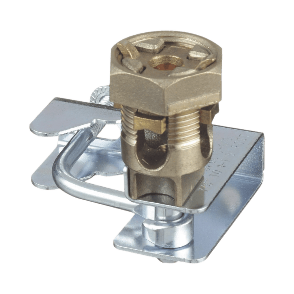 Abrazadera para Tierra Física Panduit en Base de Piso Falso para Cables de 6 a 1/0 AWG. Para Pedestales Cuadrados y Circulares GPQC10-1/0 - SILYMX