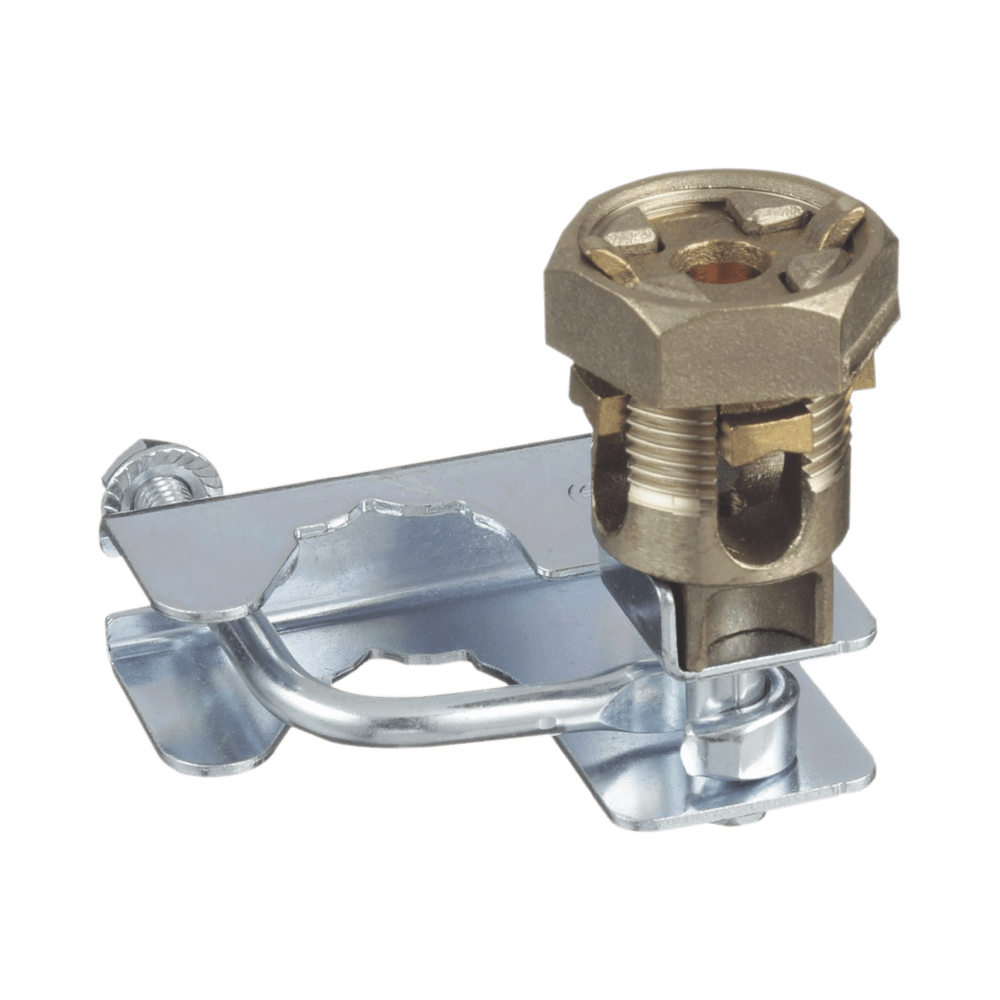 Abrazadera para Tierra Física Panduit en Base de Piso Falso para Cables de 6 a 1/0 AWG. Para Pedestales Cuadrados y Circulares GPQC10-1/0 - SILYMX