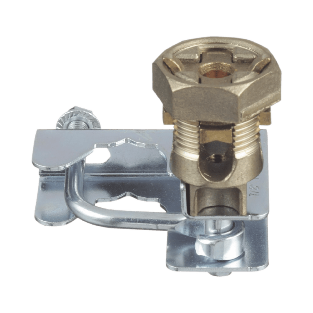 Abrazadera para Tierra Física Panduit en Base de Piso Falso para Cables de 6 a 1/0 AWG. Para Pedestales Cuadrados y Circulares GPQC10-1/0 - SILYMX