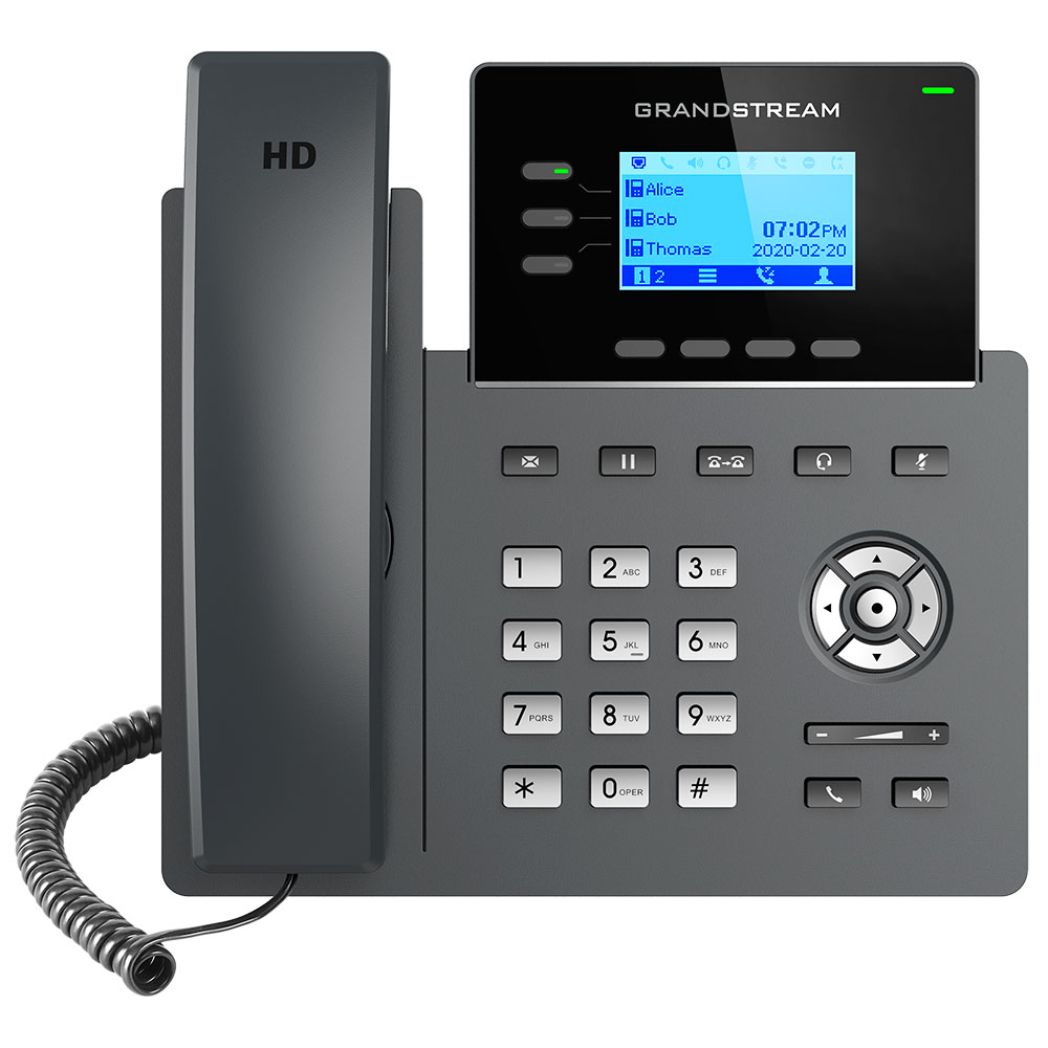 Teléfono IP de 3 líneas con 6 cuentas SIP conferencia de 5 vías GDMS Gigabit Sin Poe pero SI incluye su fuente de alimentación GRP2603 - SILYMX