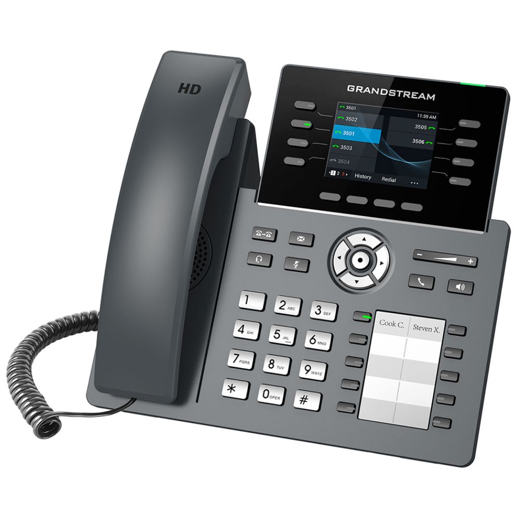Teléfono IP HD Carrier-Grade4 cuentas SIP 8 líneas Bluetooth WiFi 10 teclas MPK GRP2634 - SILYMX